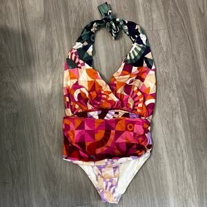 NWT Farm Rio Ombre Graphic Toucans One Piece Size XL Multicolor